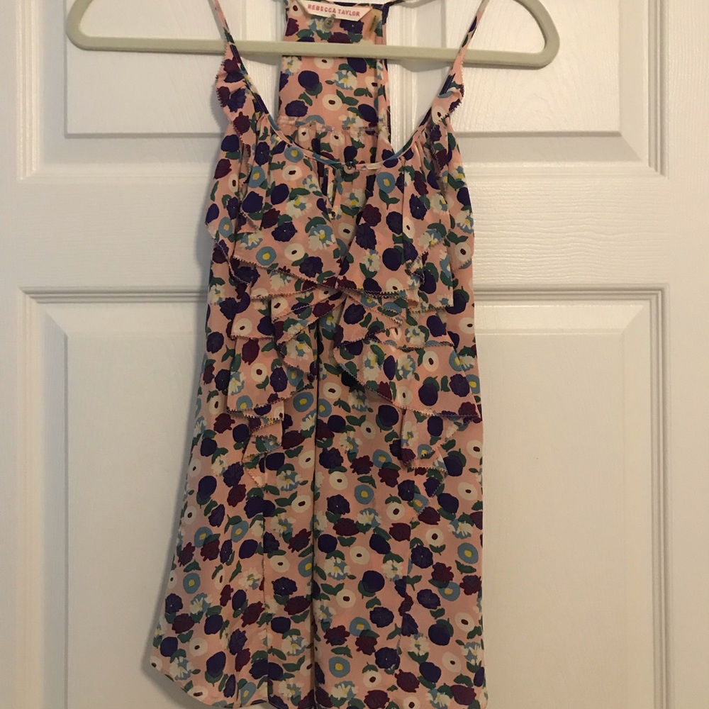 Pink printed Rebecca Taylor tank